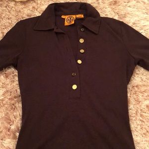Tory burch brown button up top size XS